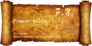 Pomper Nilla névjegykártya
